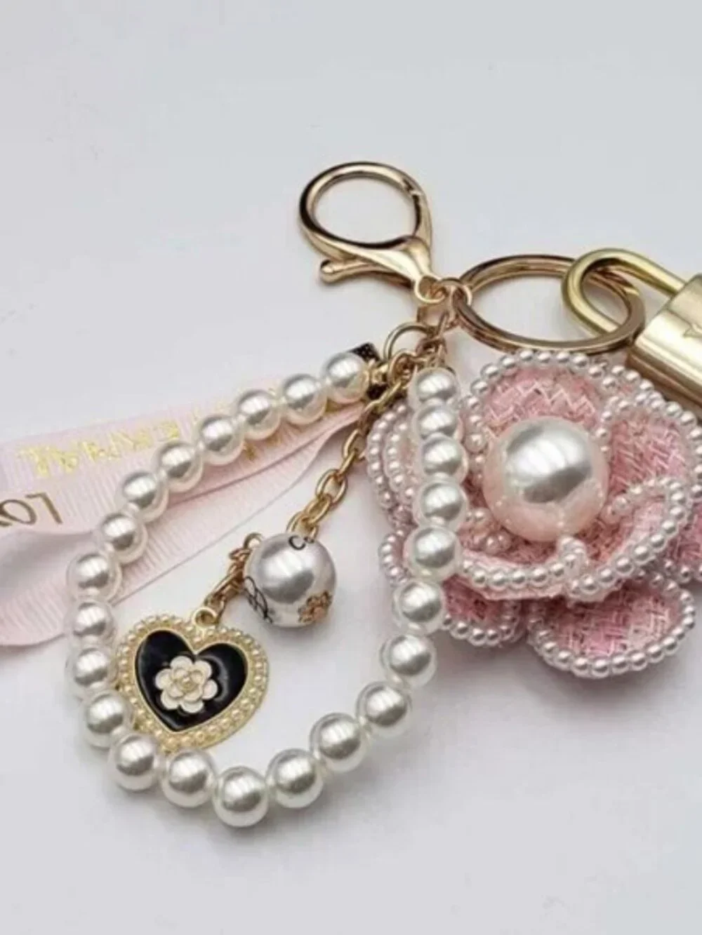 Louis Vuitton Gold Padlock 🔑 Authentic LV Unbranded Flower Keychain Bag Charm